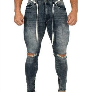 NWT YoungLA 602 Distressed Denim Blue Jeans 2.0